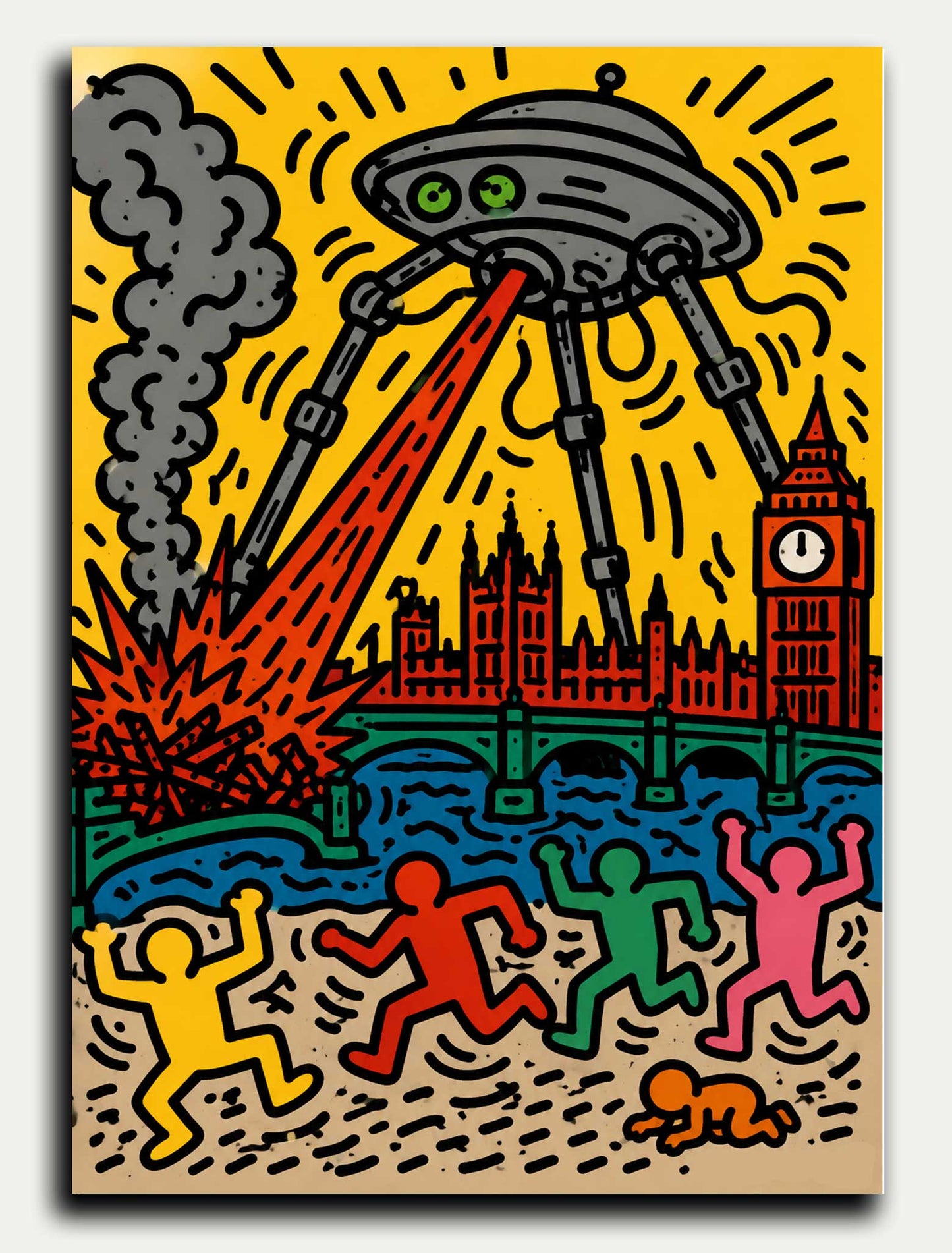 War of the Worlds London Goes Pop Greeting Card