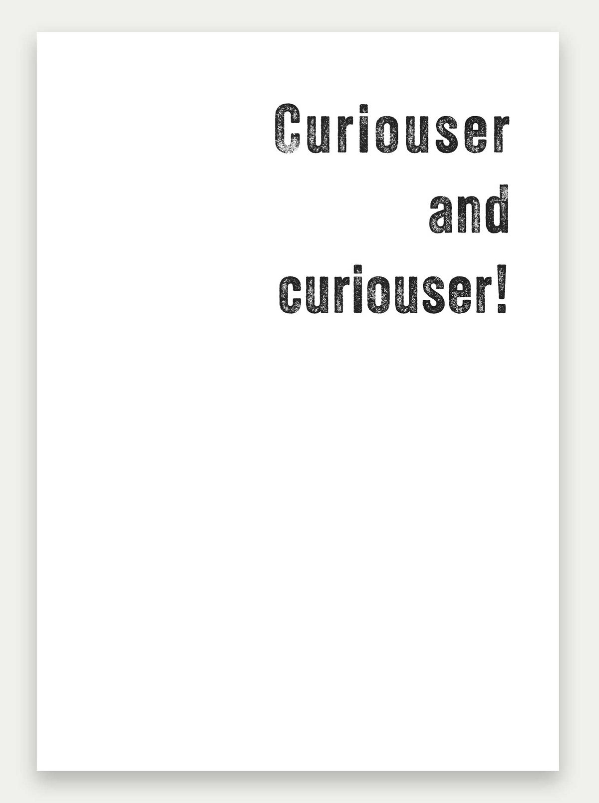 Alice in Wonderland "Curious" Greeting Card