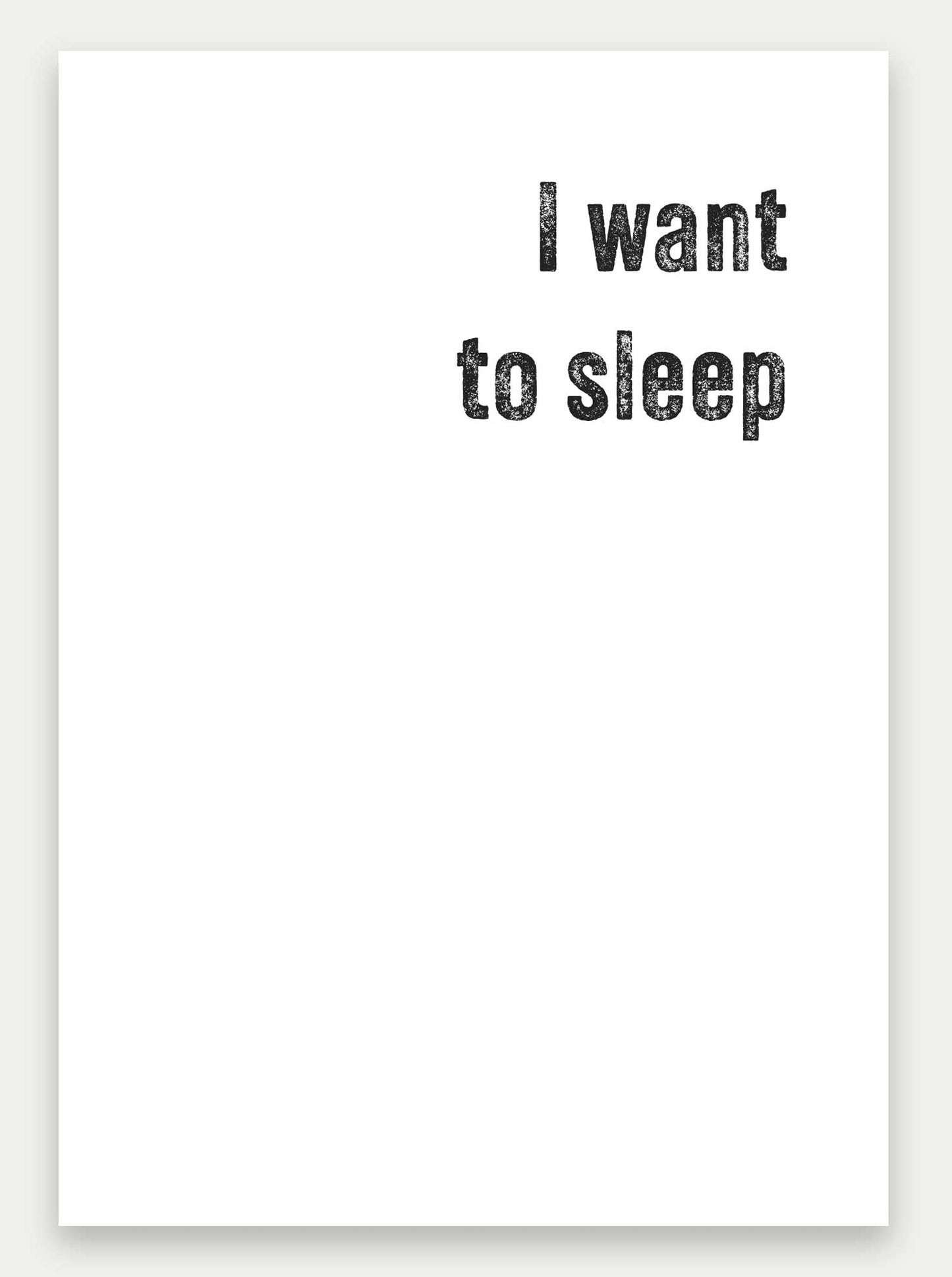 The Beautiful and the Damned "Sleep" Greeting Card