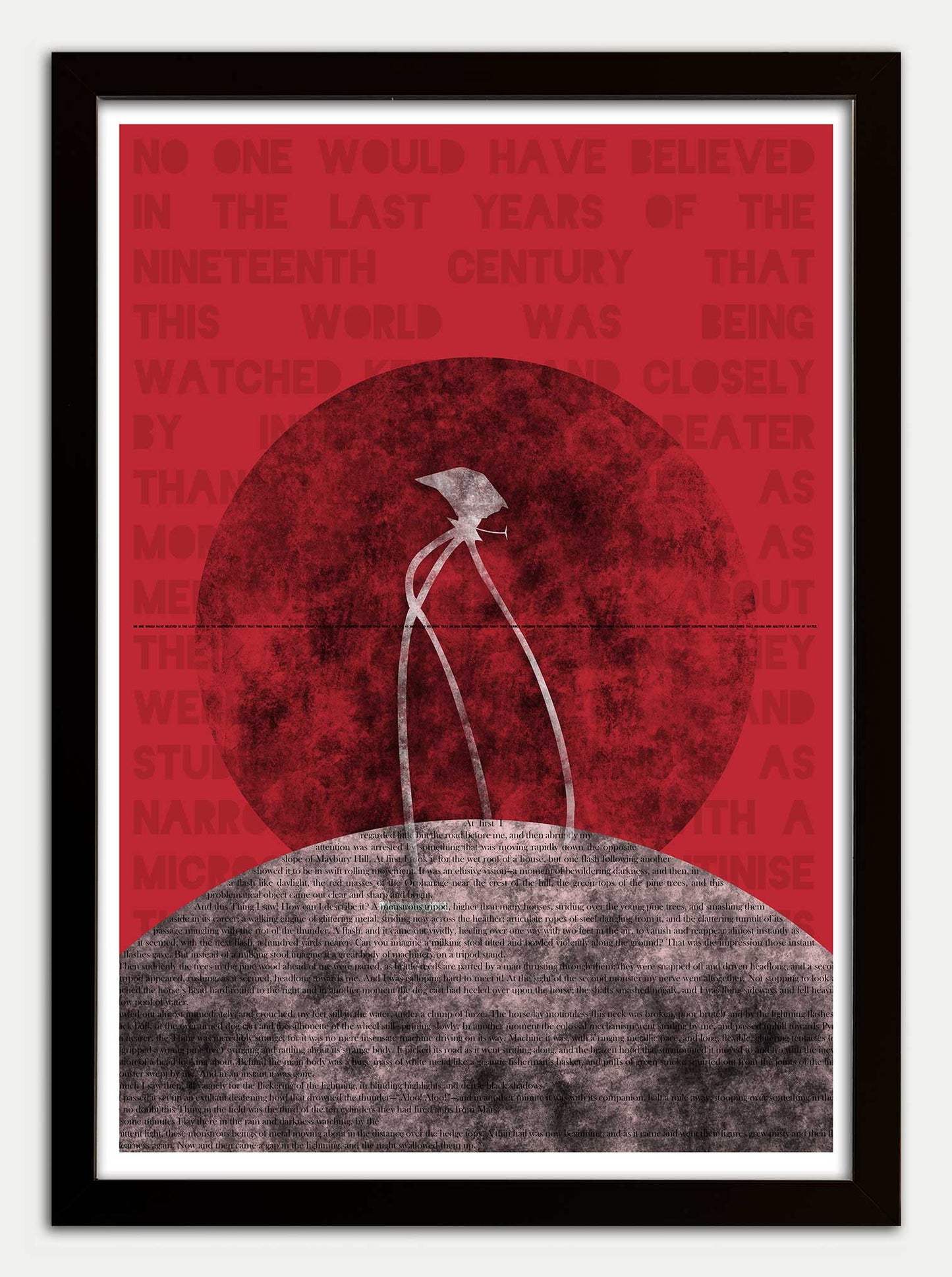 War of the Worlds "Monstrous Tripod" in Mars Red