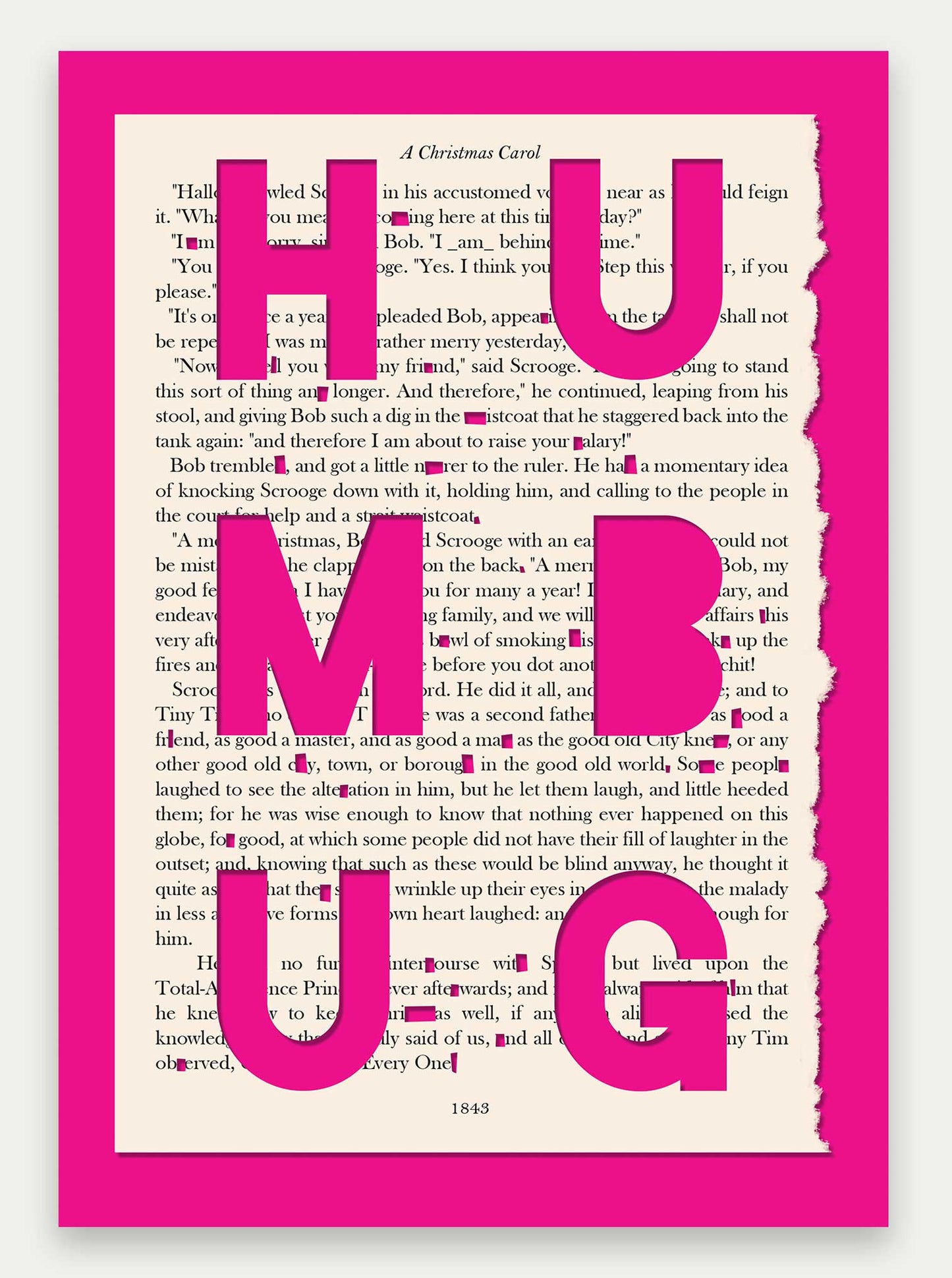 A Christmas Carol HUMBUG Greeting Card