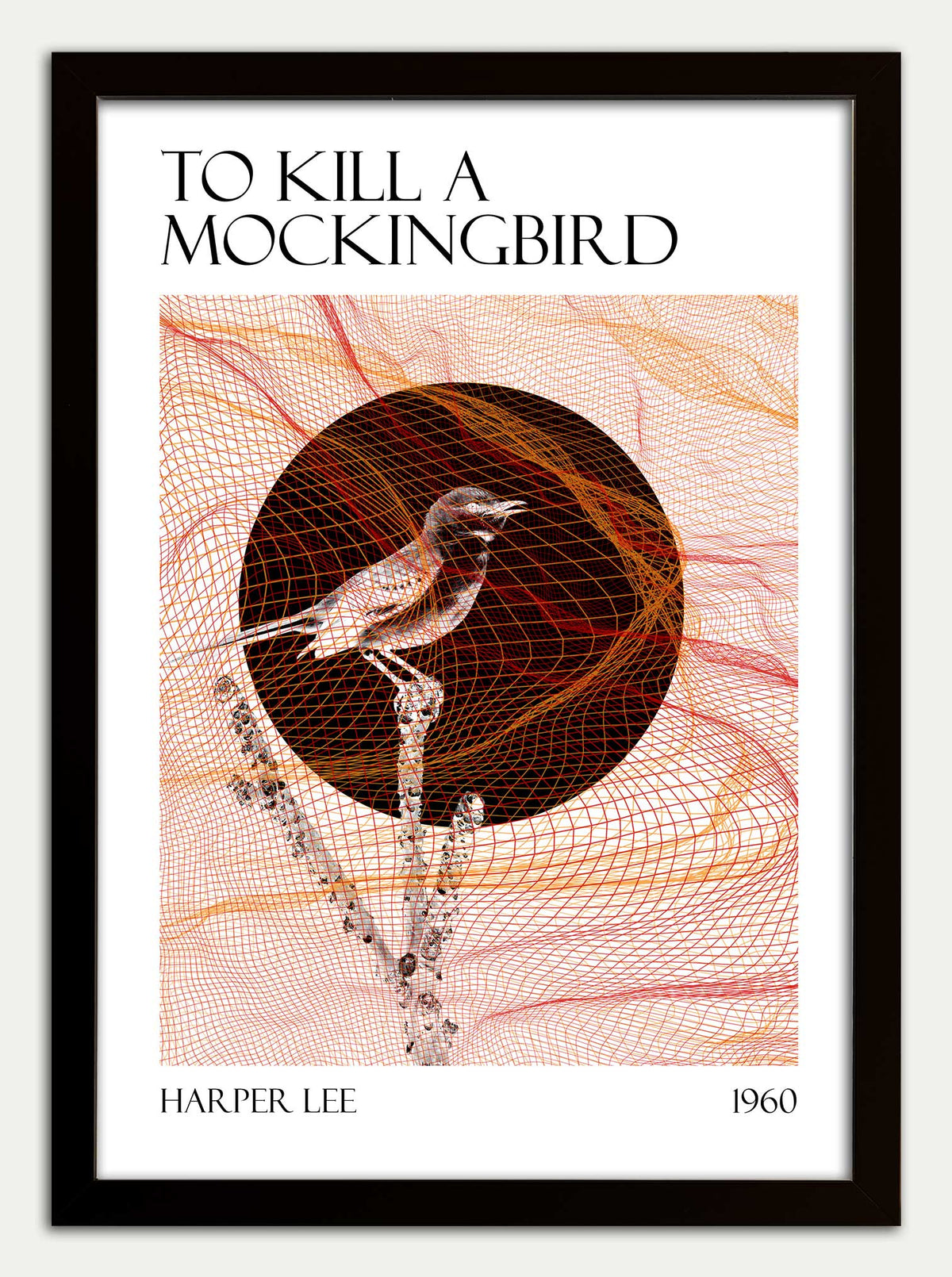 To Kill a Mockingbird Orange and Red Framed Print