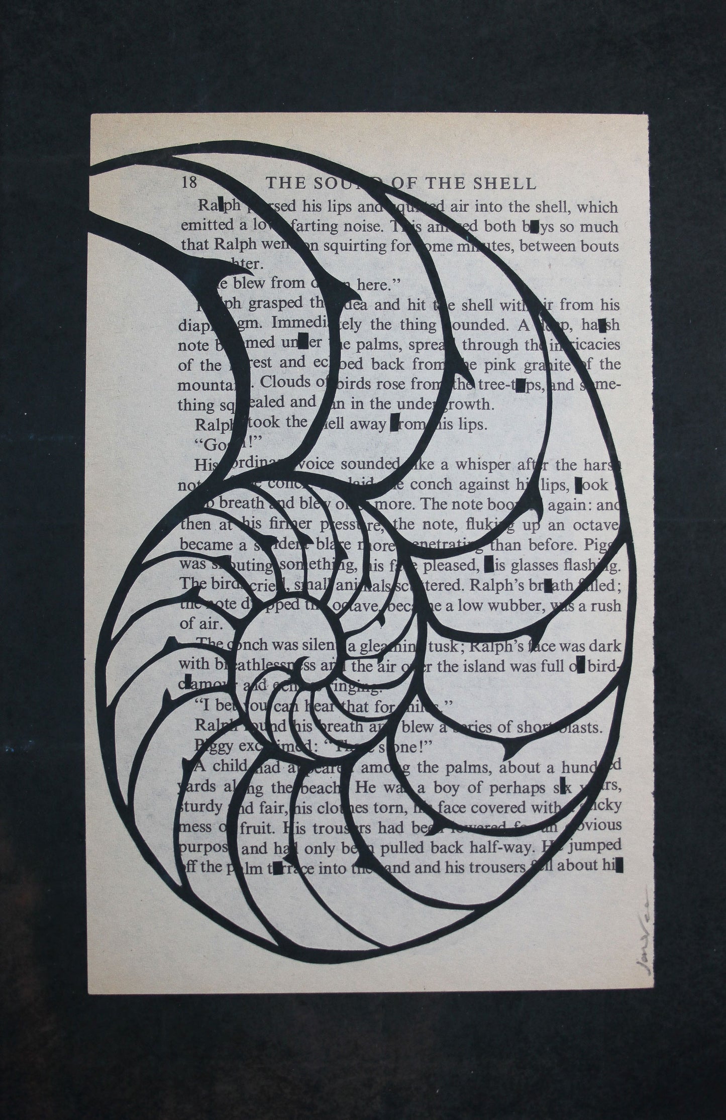 Lord of the Flies "Conch 18" | Double Paper Cut | Limited Edition 1 of 1