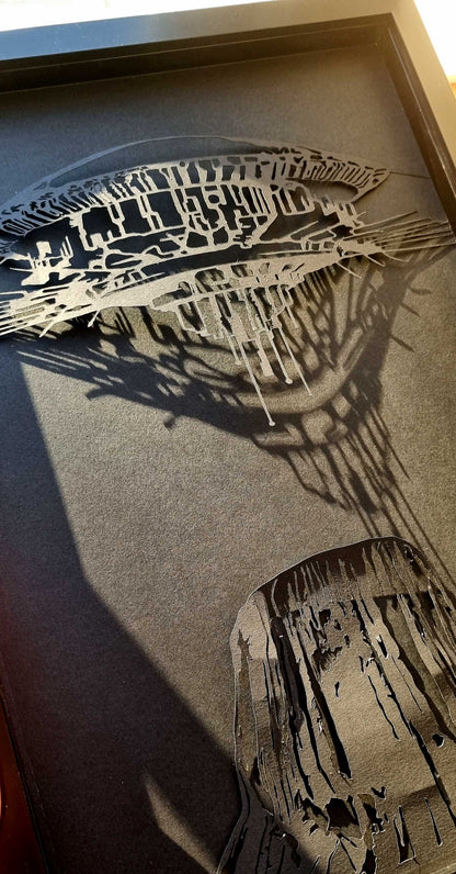 Close Encounters of the Third Kind "Devil's Tower" Lost for Words A3 Papercut