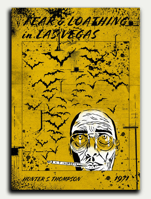 Fear and Loathing in Las Vegas Bat Coutry in Yellow Greeting Card
