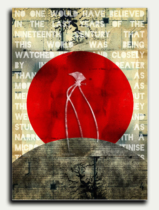 War of the Worlds Grunge Greeting Card
