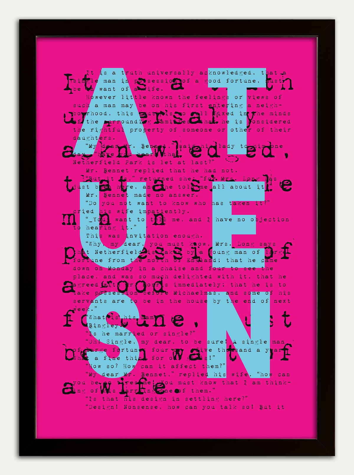 Pride & Prejudice "AUSTEN" in Pink