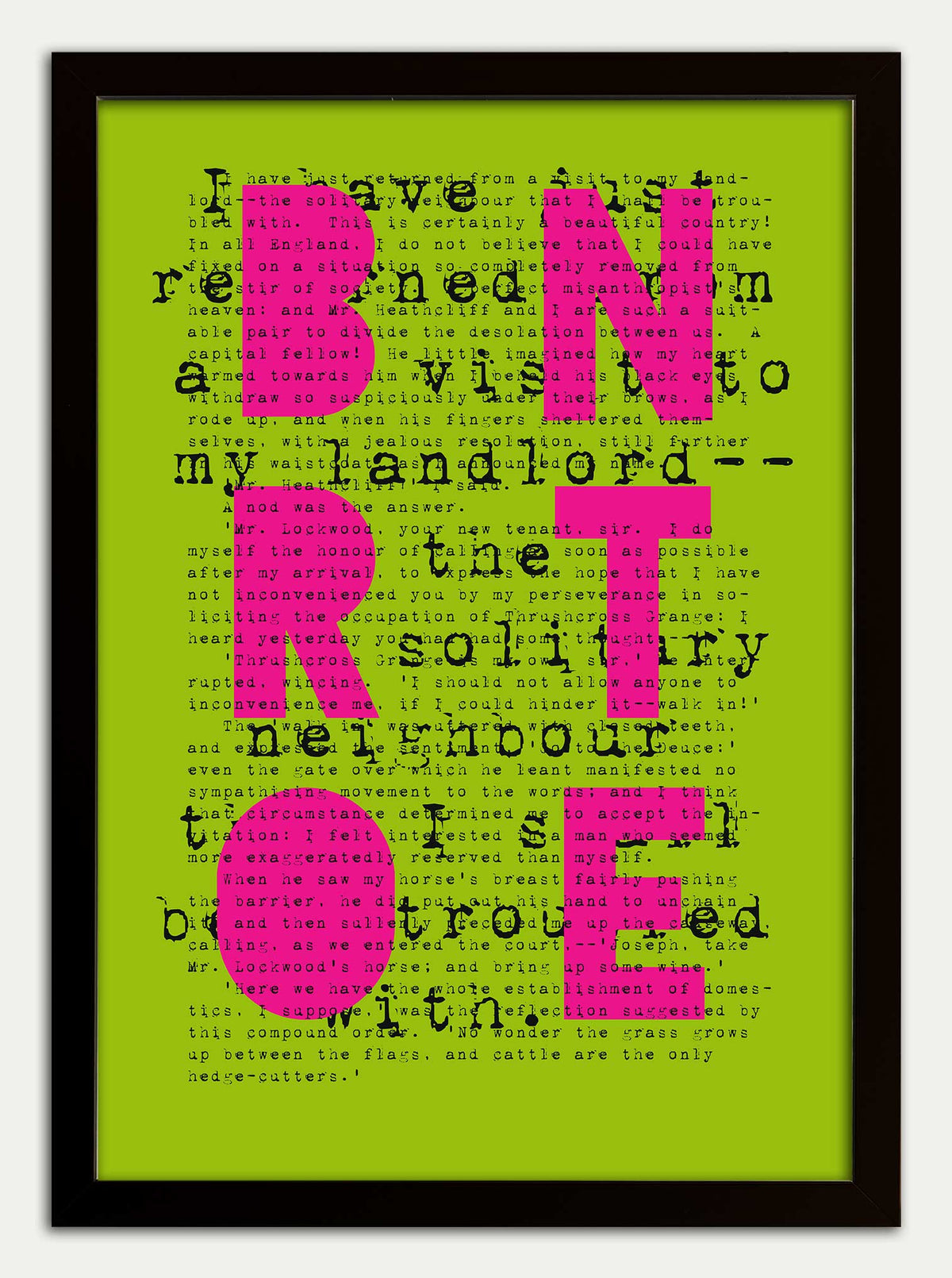 Wuthering Heights "PUNK BRONTE" in Green & Pink