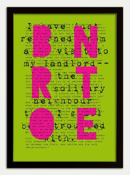 Wuthering Heights "PUNK BRONTE" in Green & Pink