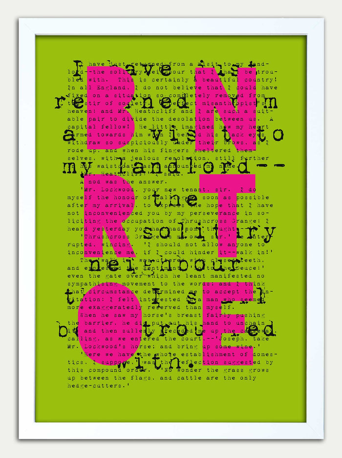 Wuthering Heights "PUNK BRONTE" in Green & Pink