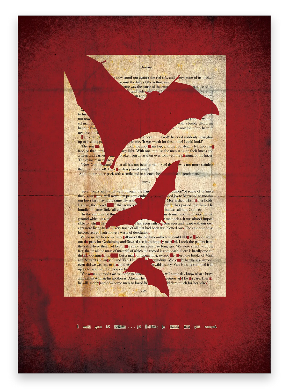 Dracula Bats in Red