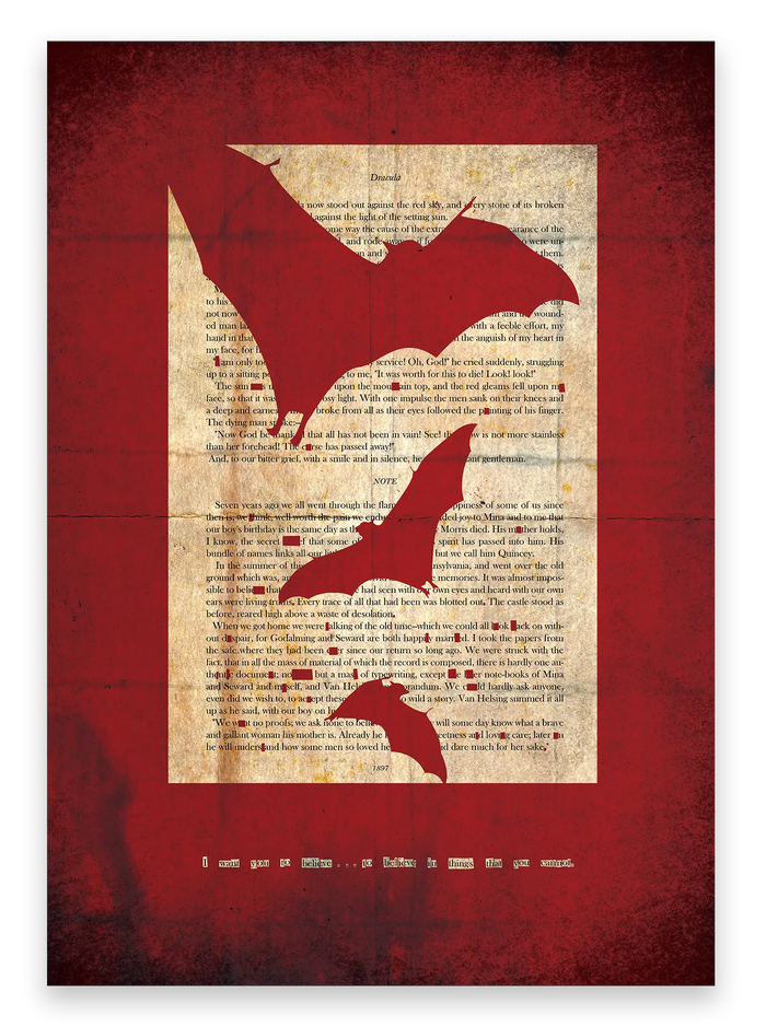 Dracula Bats in Red