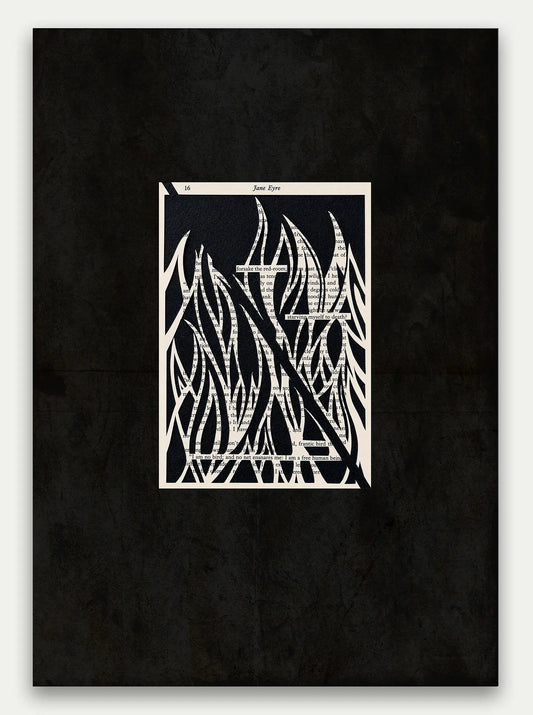 Jane Eyre by Charlotte Bronte Same Fire Fine Art Print