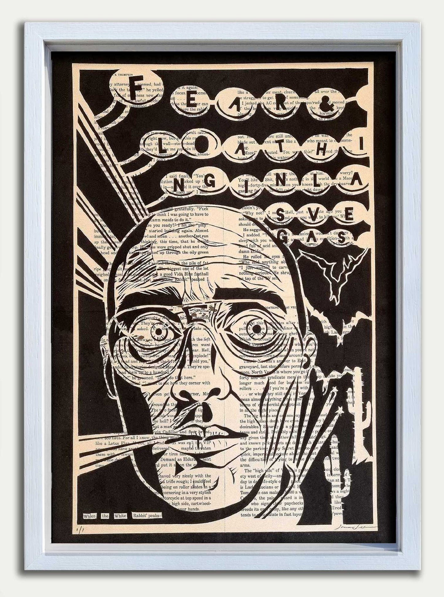 Fear and Loathing in Las Vegas// "When the White Rabbit Peaks" Original Artwork