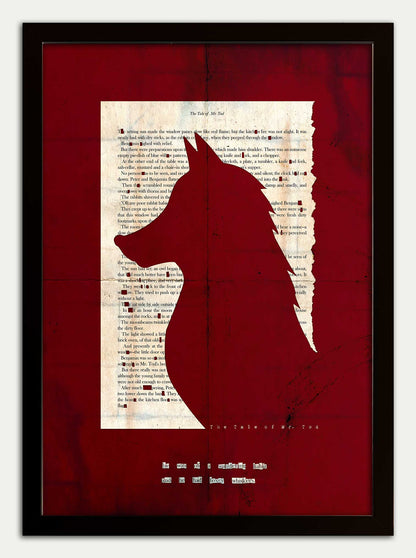 Tale of Mr Todd "Foxey Whiskers" in Red Grunge