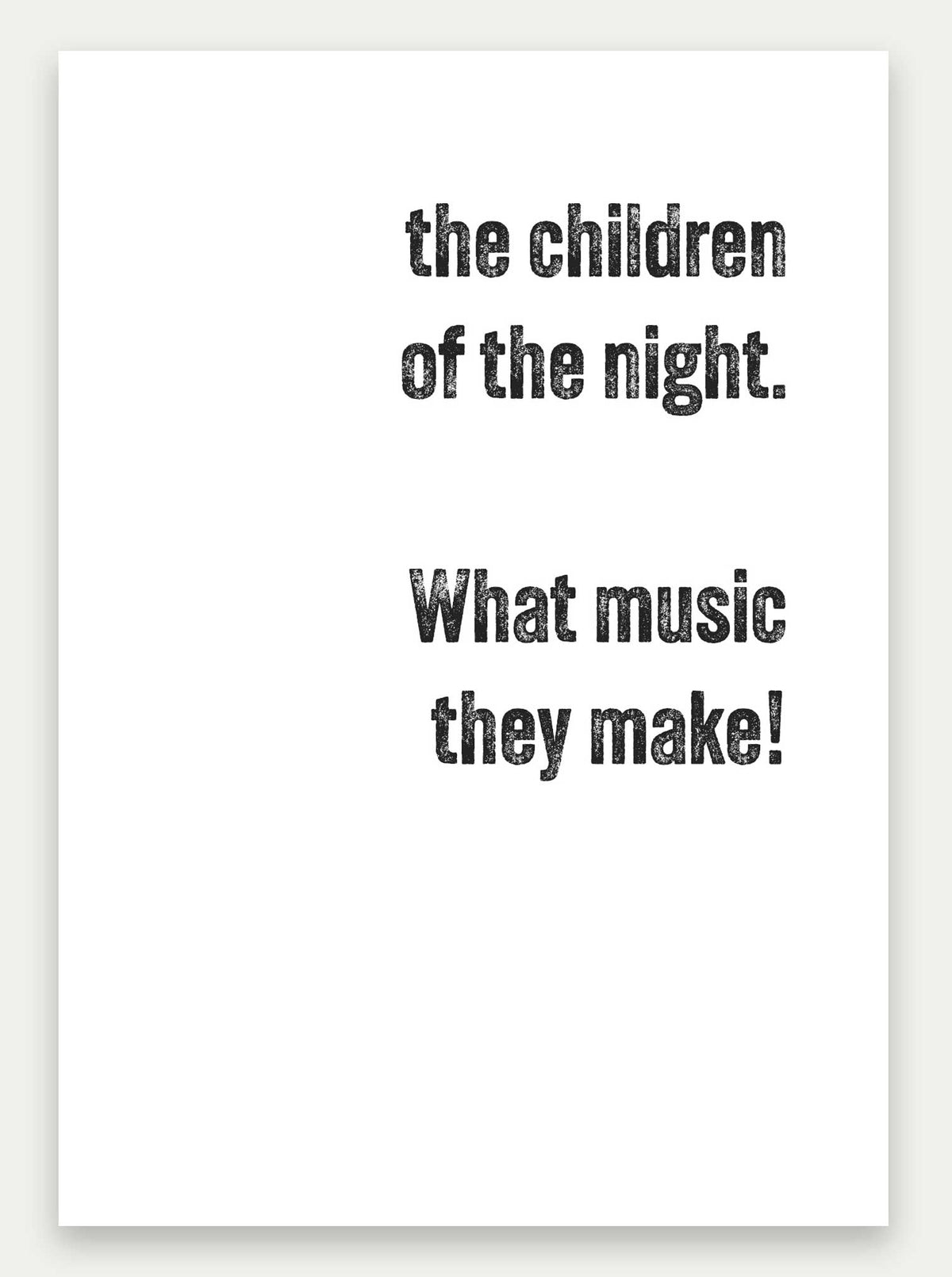Dracula "Children of the Night" Greeting Card
