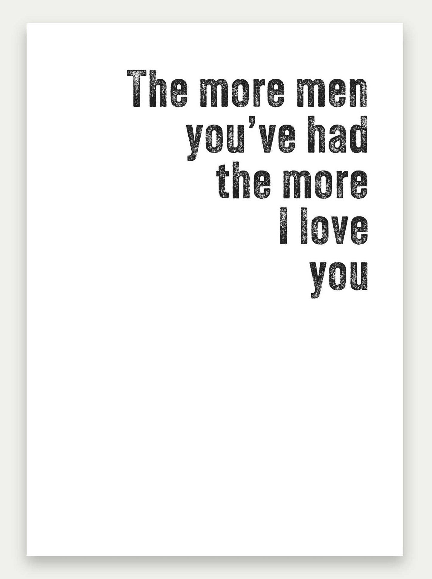 1984 "More Men" Greeting Card