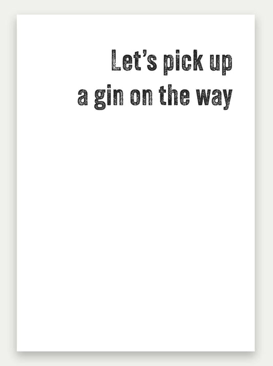 1984 "Gin Pick Up" Greeting Card