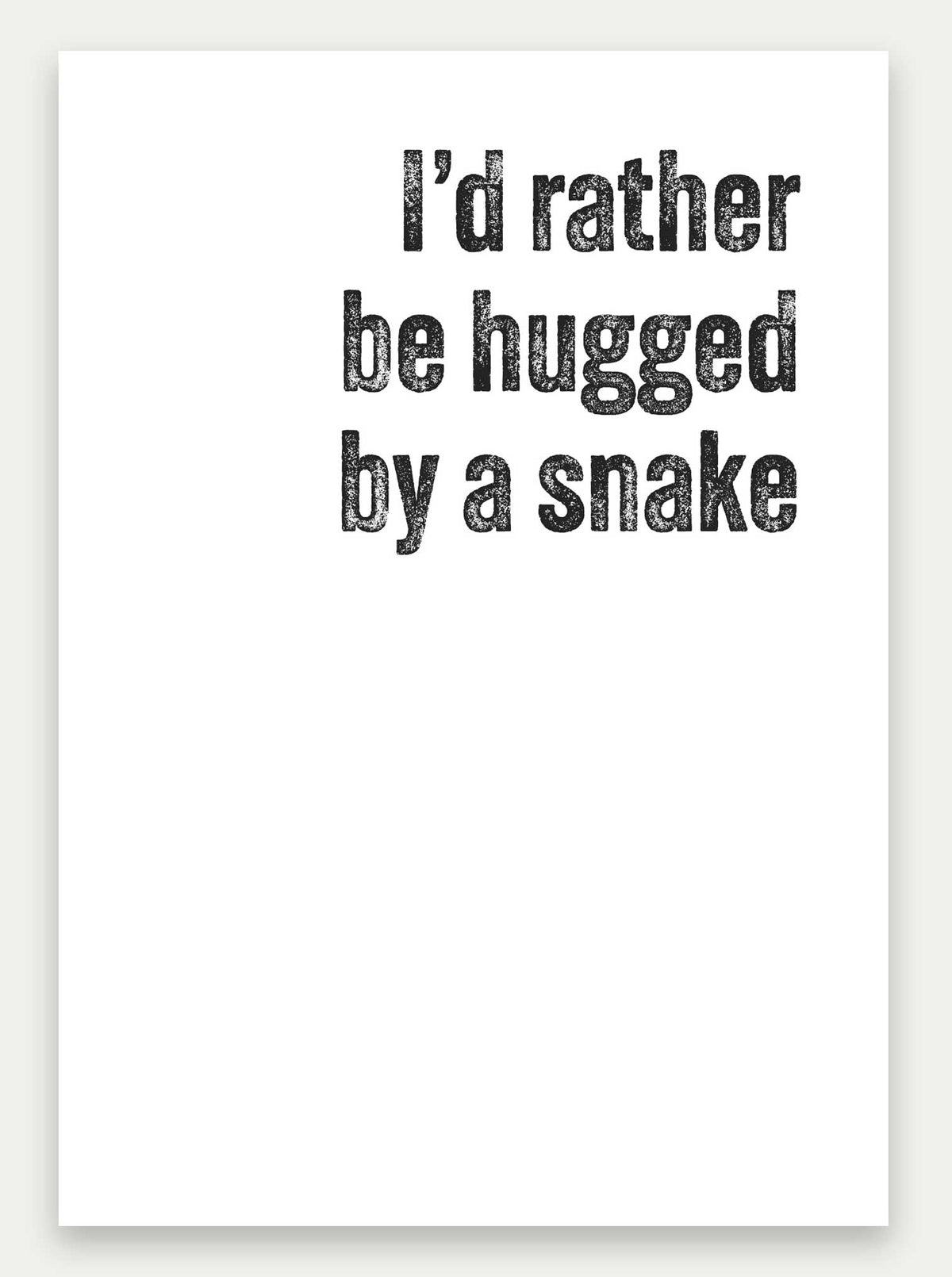 Wuthering Heights "Snake Hugger" Greeting Card