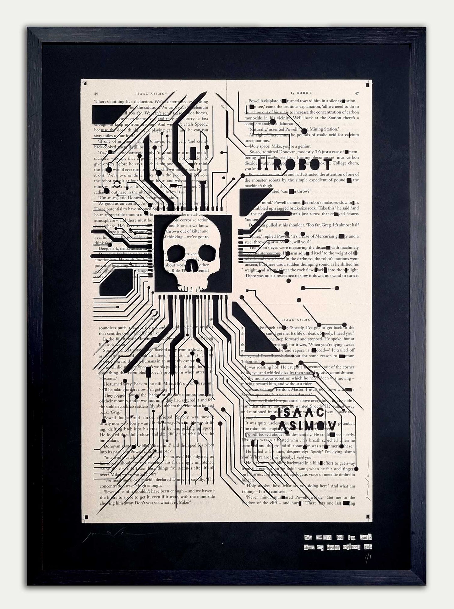 I, Robot "Replaced" Original Papercut £1500