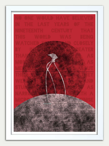 War of the Worlds "Monstrous Tripod" in Mars Red