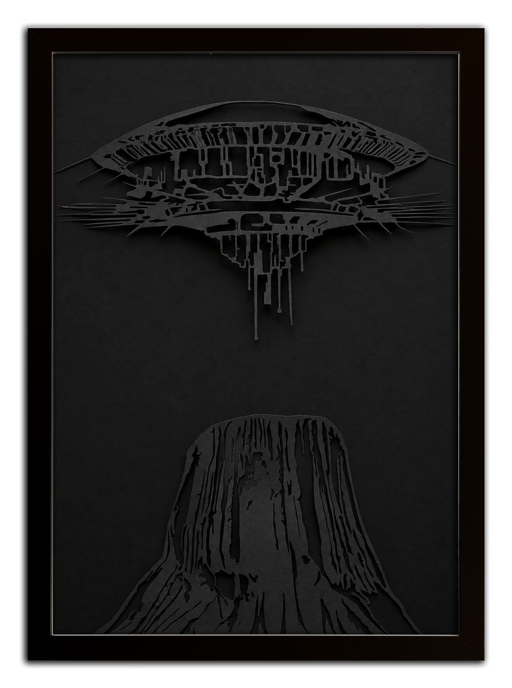 Close Encounters of the Third Kind "Devil's Tower" Lost for Words A3 Papercut