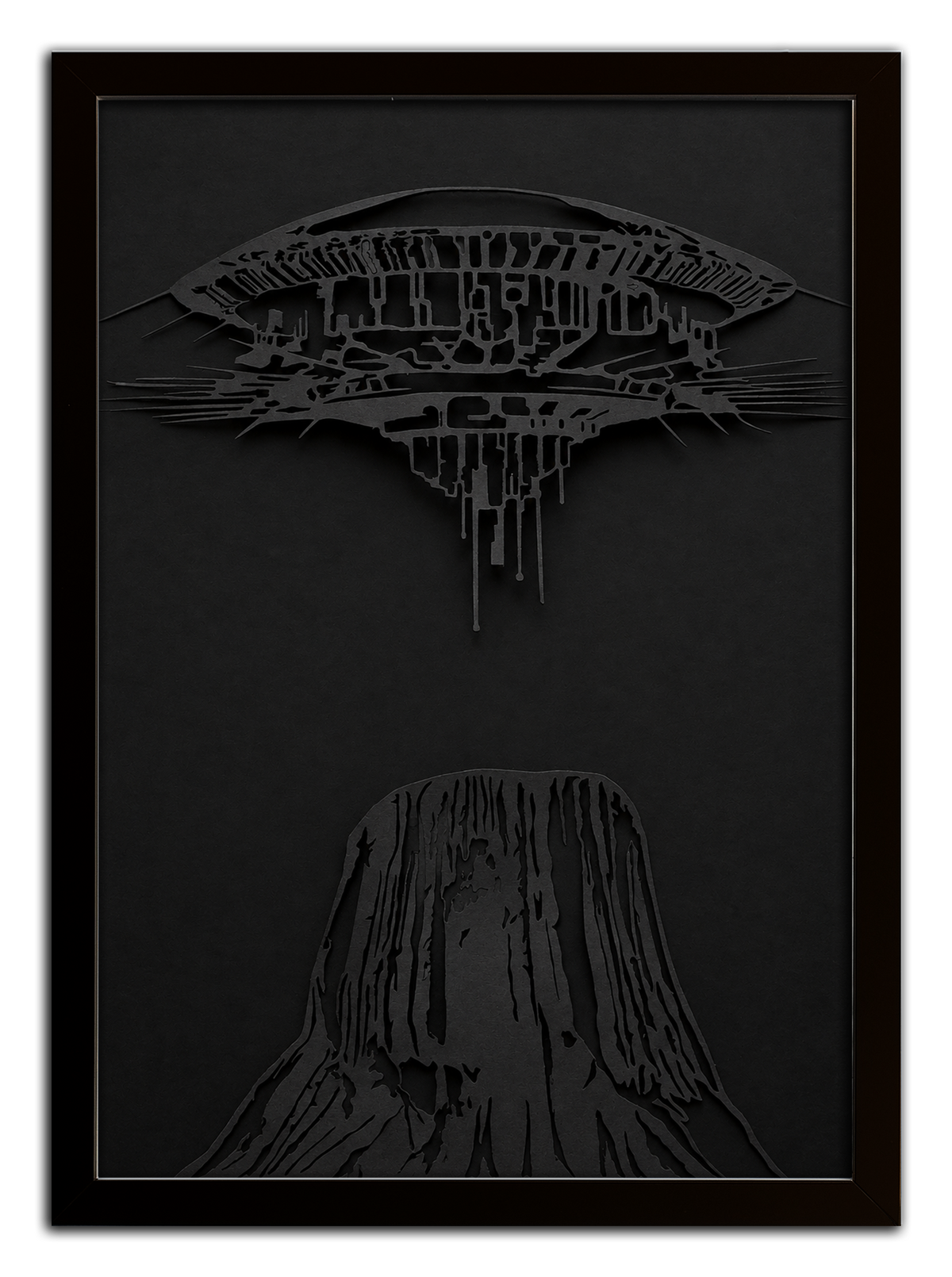 Close Encounters of the Third Kind "Devil's Tower" Lost for Words A3 Papercut