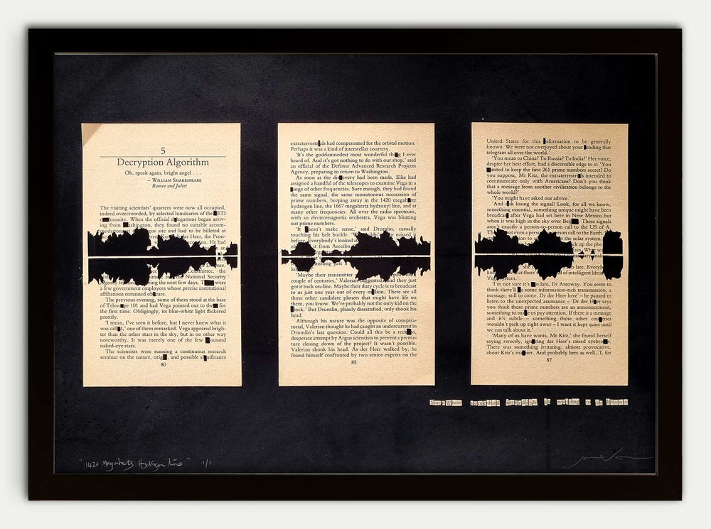 Contact// "1420 Megahertz Hydrogen Line" Original Papercut