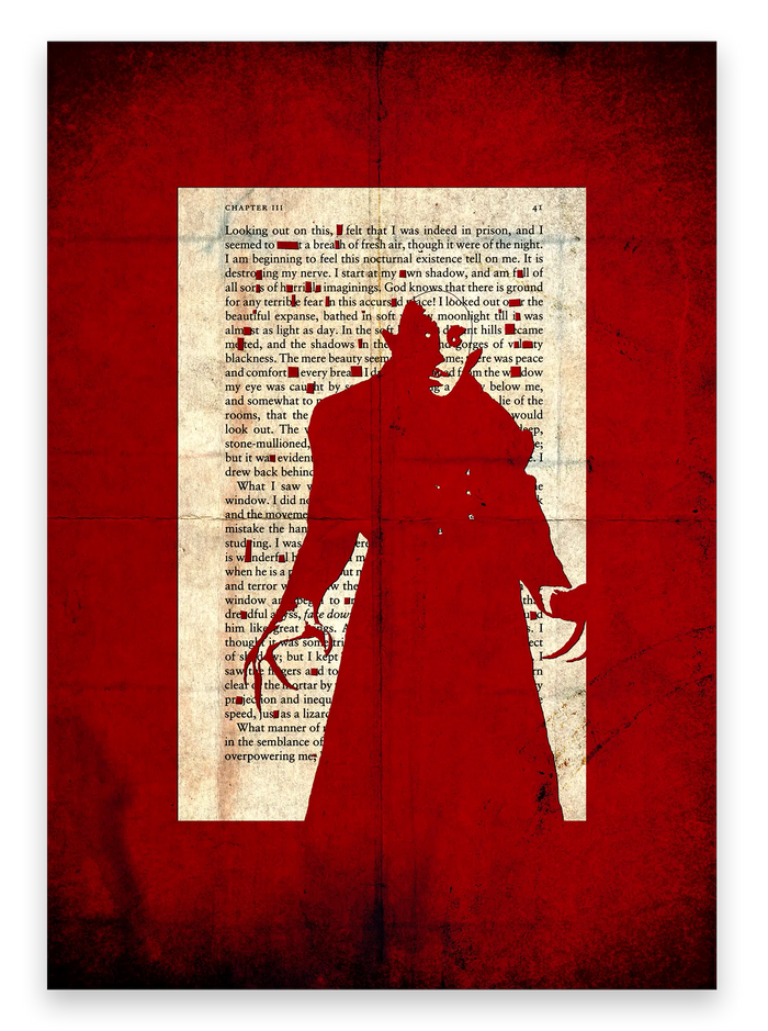 Dracula // "Nosferatu 41 - No Words" A3 Single in RED