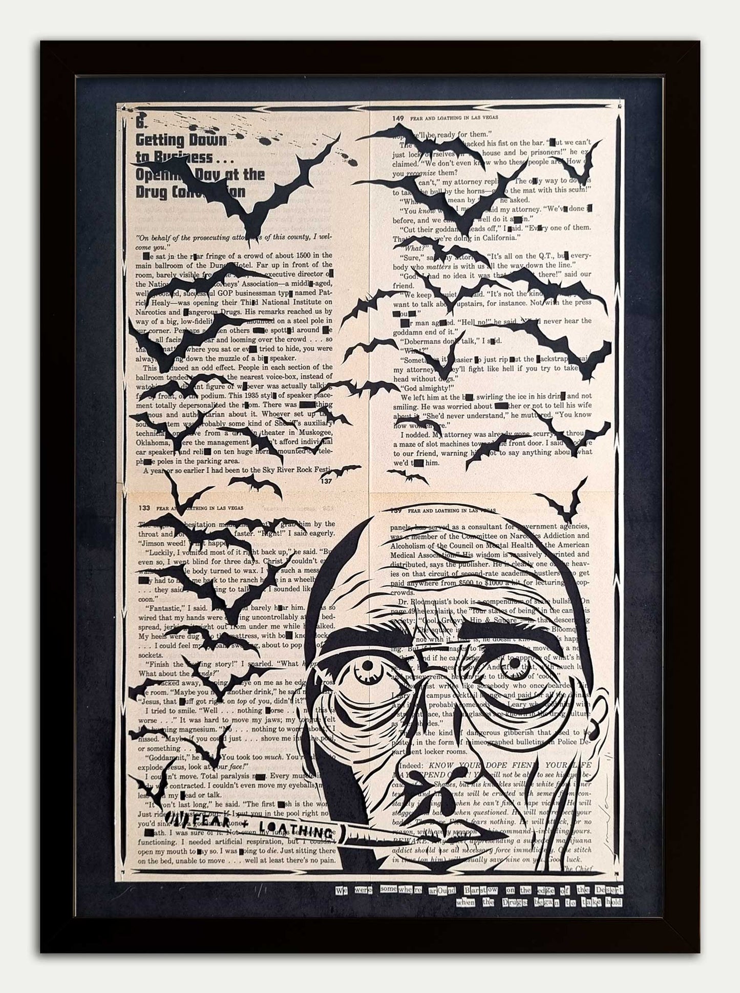 Fear and Loathing in Las Vegas "Edge of the Desert" Original Papercut