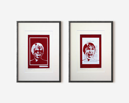 HEAT RAY SCREAM [of excitement] Original Double Papercut