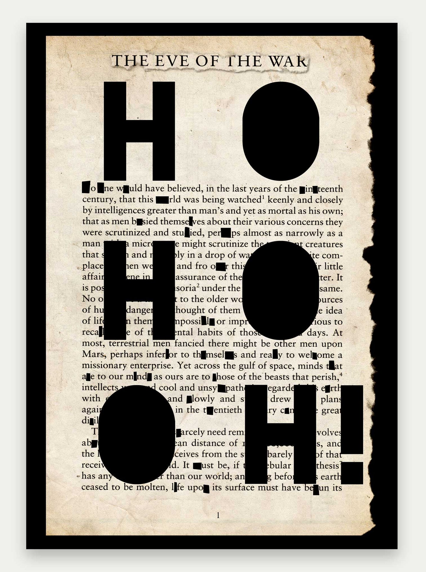 War of the Worlds Ho Ho OH Christmas Card