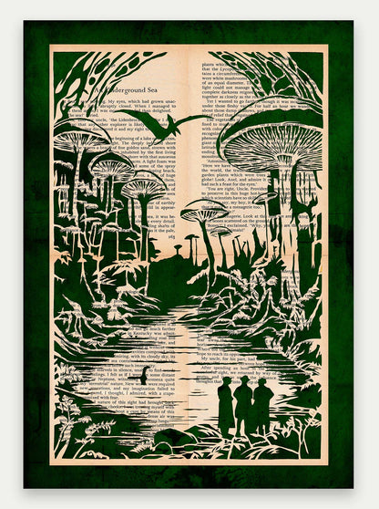 Journey to the Centre of the Earth Jules Verne Fine Art Print