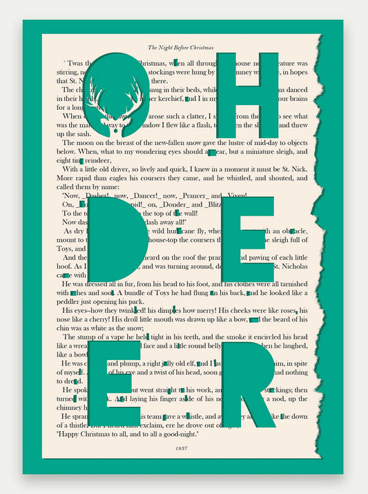 The Night Before Christmas OH DEER Christmas Card