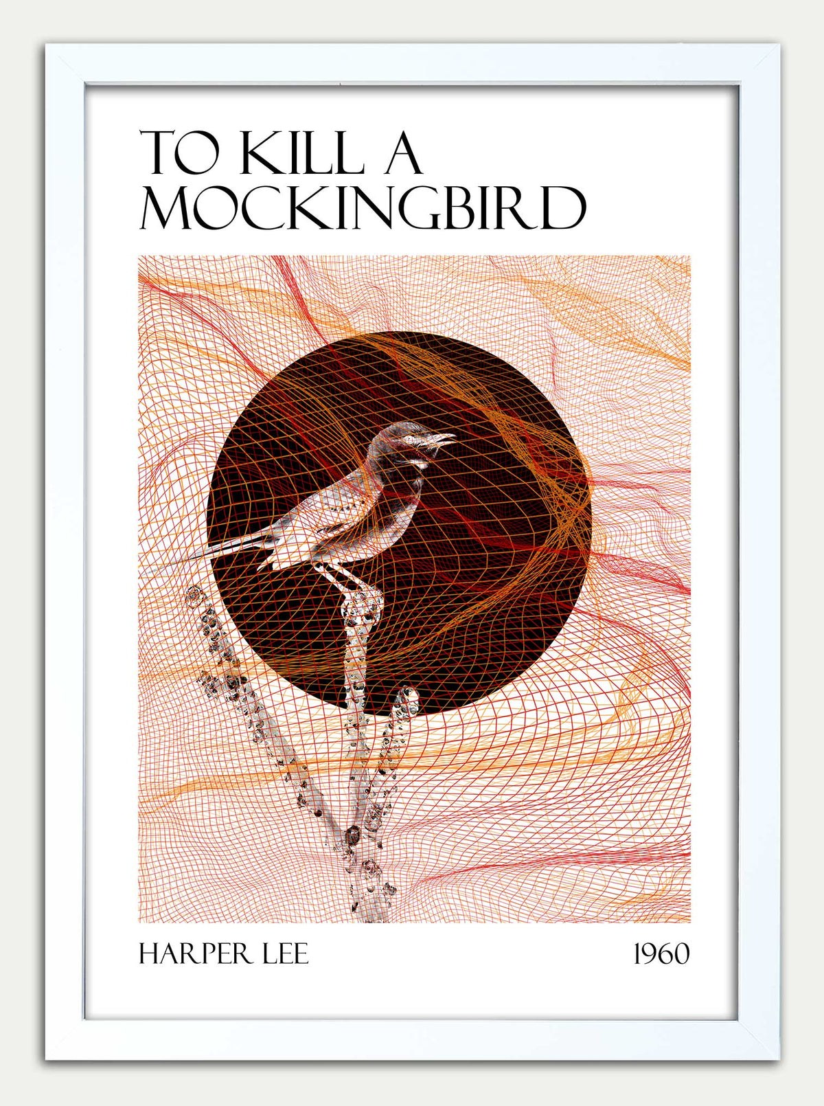 To Kill a Mockingbird Orange and Red Framed Print