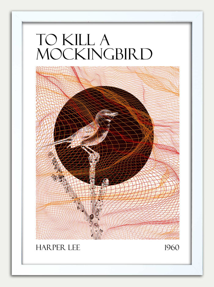 To Kill a Mockingbird Orange and Red Framed Print