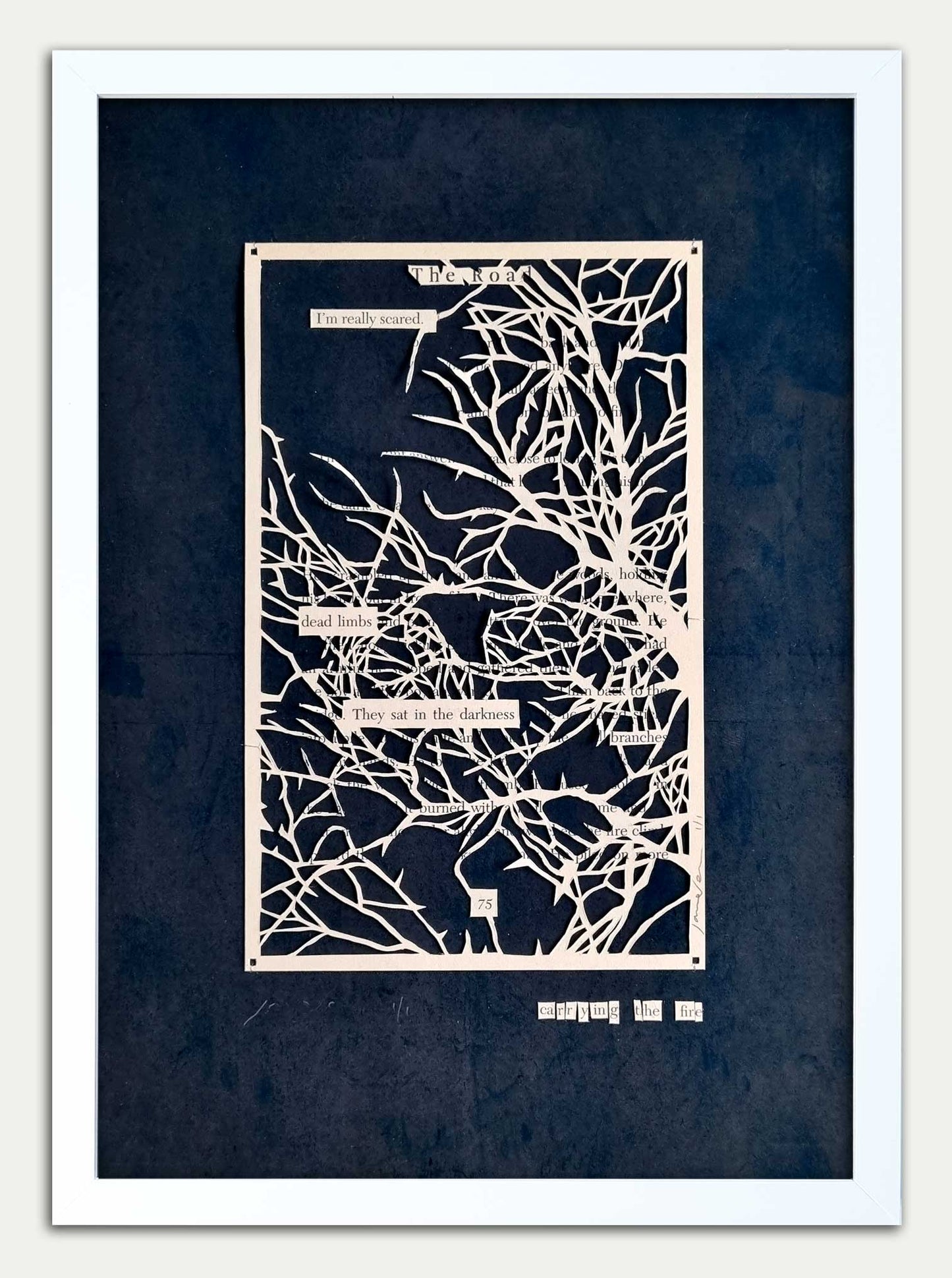 The Road "Carrying the Fire Through Forest 75" Original Papercut